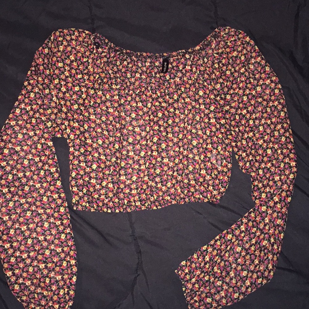 🌼🌸Long sleeve sheer crop top 🌼🌸